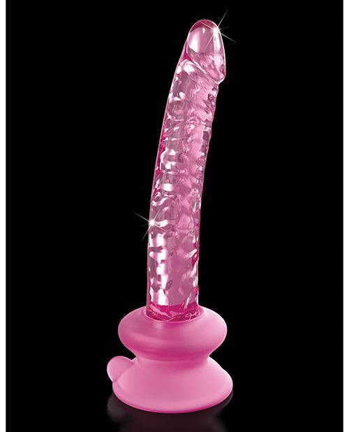 image of product,Icicles No. 86 Hand Blown Glass Massager W-suction Cup - Pink - SEXYEONE