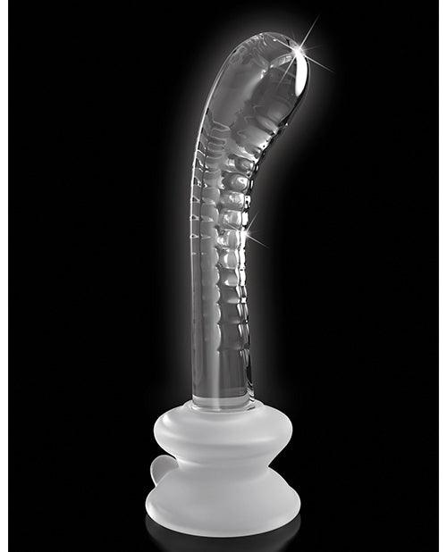 image of product,Icicles No. 88 Hand Blown Glass G-spot Massager W-suction Cup -  Clear - SEXYEONE