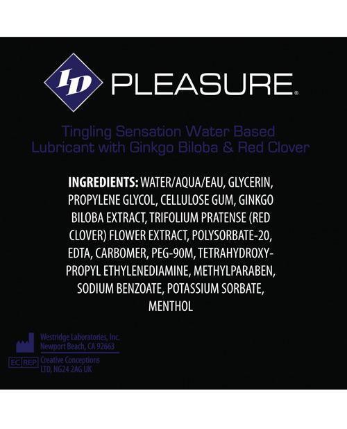 image of product,Id Pleasure Waterbased Tingling Lubricant - 1 Oz Pocket Bottle - SEXYEONE 