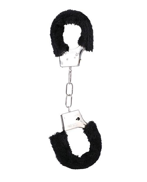 product image, In A Bag Furry Handcuffs - Black - SEXYEONE