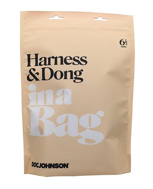 image of product,In A Bag Harness & Dong - Black - SEXYEONE