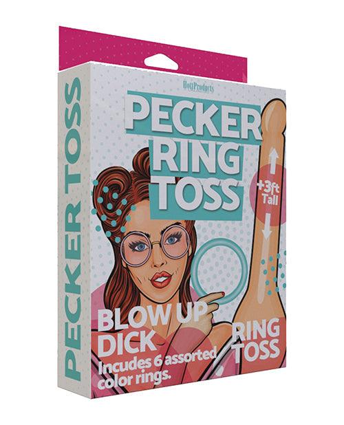 product image, Inflatable Pecker Ring Toss - Asst. Color Rings - SEXYEONE