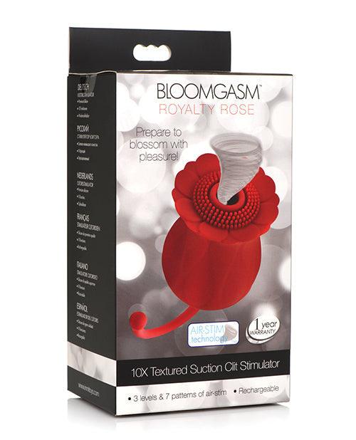 product image, Inmi Bloomgasm Royalty Rose Textured Suction Clit Stimulator - Red - SEXYEONE