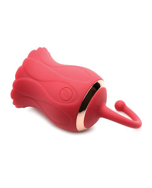 Inmi Bloomgasm Royalty Rose Textured Suction Clit Stimulator - Red - SEXYEONE