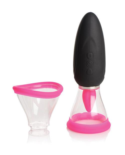 Inmi Shegasm Lickgasm Mini 10x Licking & Sucking Stimulator - Black-pink - SEXYEONE