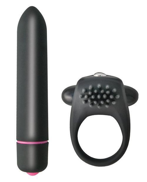 product image,Intense Cockring & Bullet - Black - SEXYEONE 