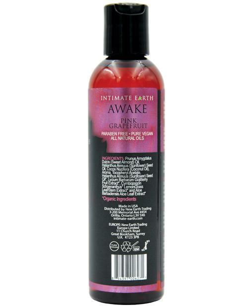 image of product,Intimate Earth Awake Massage Oil - 120 Ml Black Pepper & Pink Grapefruit - SEXYEONE 