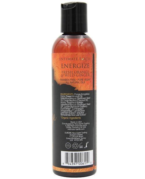 image of product,Intimate Earth Energizing Massage Oil - 120 Ml Orange & Ginger - SEXYEONE 
