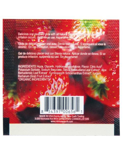 image of product,Intimate Earth Lubricant Foil - 3 Ml Fresh Strawberries - SEXYEONE 