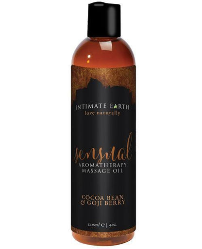 Intimate Earth Sensual Massage Oil - 120 Ml Cocoa Bean & Gogi Berry - SEXYEONE 