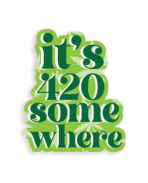 product image, It's 420 Somewhere 420 Sticker - Pack Of 3 - SEXYEONE