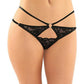 Jasmine Strappy Lace Thong W/front Keyhole Cut Out - SEXYEONE