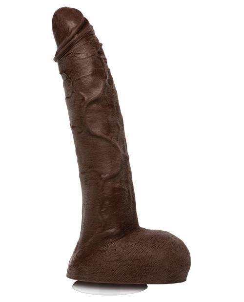 image of product,Jason Luv 10" Ultraskyn Cock W-removable Vac-u-lock Suction Cup - Chocolate - SEXYEONE