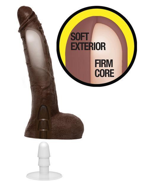 image of product,Jason Luv 10" Ultraskyn Cock W-removable Vac-u-lock Suction Cup - Chocolate - SEXYEONE