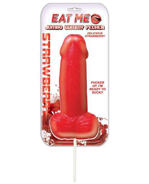 product image, Jumbo Gummy Cock Pop - Strawberry - SEXYEONE 