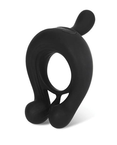 product image, Kairos Vibrating Cock Ring W- 3 Bullets - Black - SEXYEONE