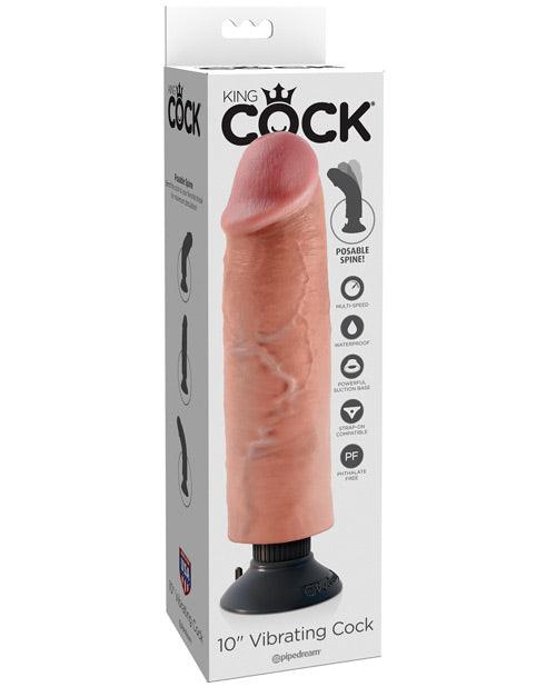 product image, King Cock 10" Vibrating Cock - Flesh - SEXYEONE