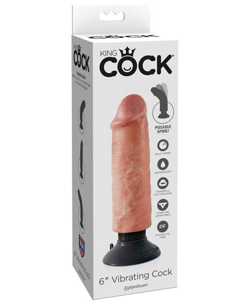 "King Cock 6"" Vibrating Cock" - SEXYEONE