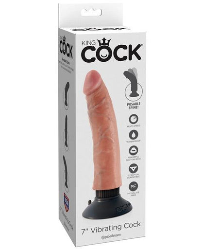 "King Cock 7"" Vibrating Cock" - SEXYEONE