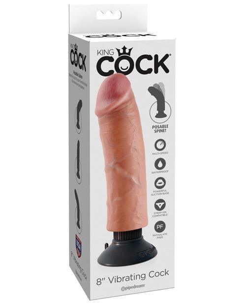 "King Cock 8"" Vibrating Cock" - SEXYEONE