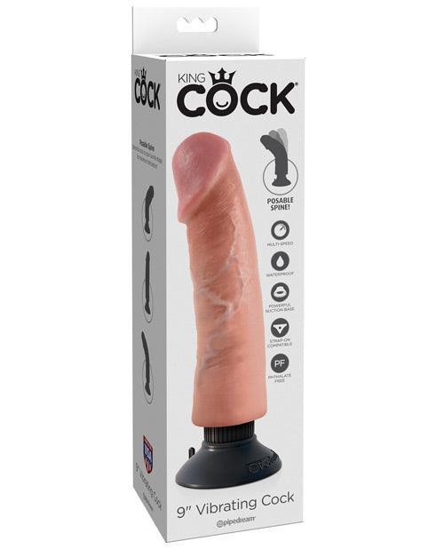 product image, King Cock 9" Vibrating Cock - Flesh - SEXYEONE