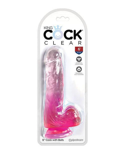 King Cock Clear Cock W/balls - SEXYEONE