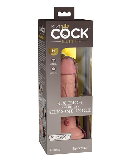 King Cock Elite 6" Dual Density Silicone Cock - SEXYEONE