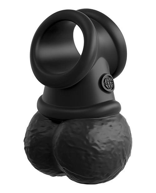 King Cock Elite The Crown Jewels Vibrating Swinging Balls - Black - SEXYEONE