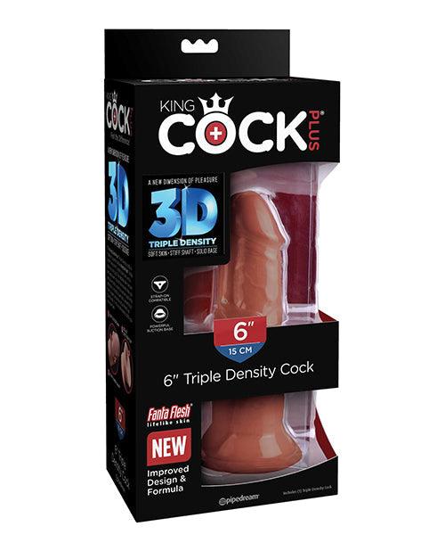 product image, King Cock Plus 6" Triple Density Cock - Brown - SEXYEONE