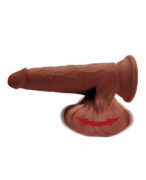 product image,King Cock Plus 8" Triple Density Cock W-swinging Balls - Brown - SEXYEONE