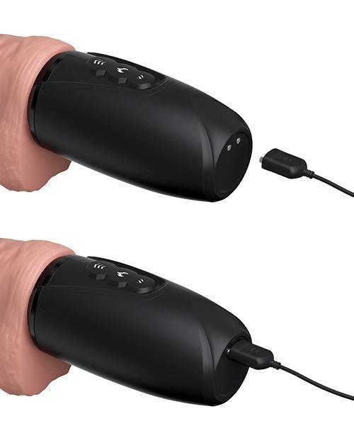 image of product,King Cock Plus Thrusting, Warming & Vibrating  6.5" Triple Threat Dong - SEXYEONE 
