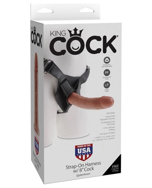 image of product,"King Cock Strap On Harness W/8"" Cock" - SEXYEONE