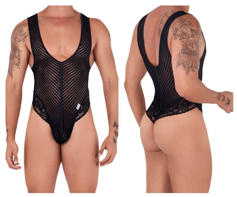 product image, Lace-Mesh Bodysuit Thong - SEXYEONE