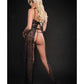 Lace Night Gown W/high Waist Strappy Panty O/s - SEXYEONE 