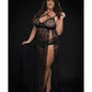 Lace Night Gown W/lace Pany Qn - SEXYEONE 