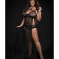 Lace Night Gown W/lace Pany Qn - SEXYEONE 