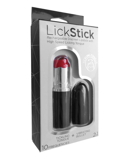 Lick Stick Rechargeable Discreet Lipstick Bullet W-high Speed Licking Tongue - SEXYEONE 