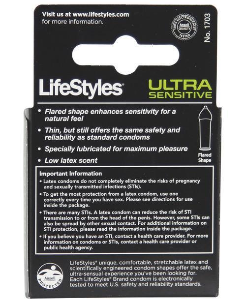image of product,Lifestyles Ultra Sensitive - Box Of 3 - SEXYEONE 