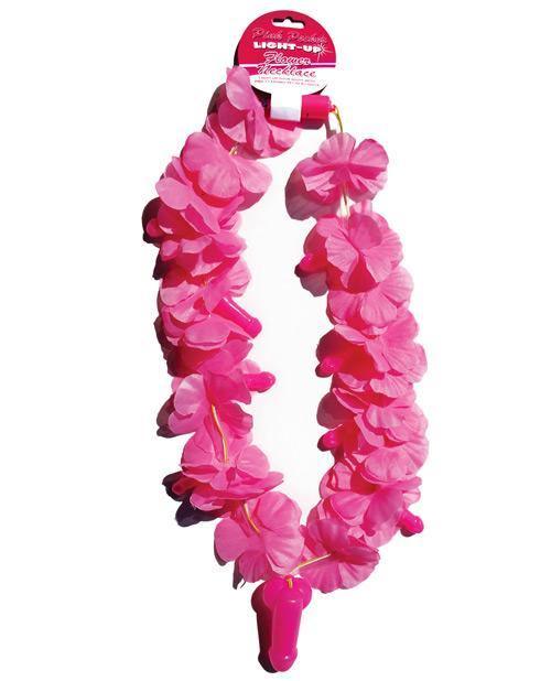 Light Up Flower Pecker Necklace - Pink