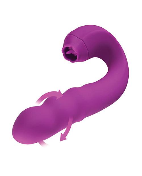 product image,Lilian G-spot Vibrator W-rotating Head & Vibrating Tongue - Purple - SEXYEONE