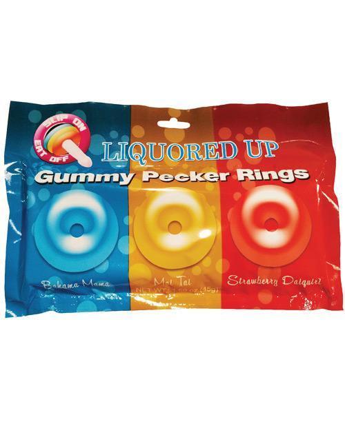 Liquored Up Pecker Gummy Rings - Pack Of 3 - SEXYEONE 