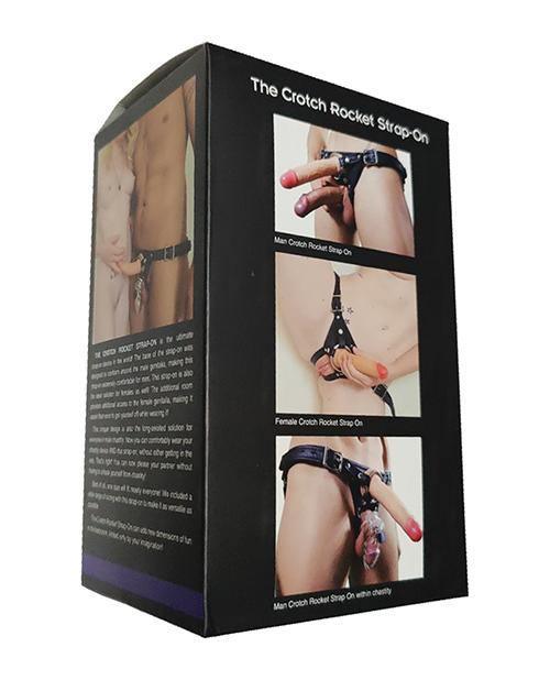 image of product,Locked In Lust Crotch Rocket Strap-on - Black - SEXYEONE