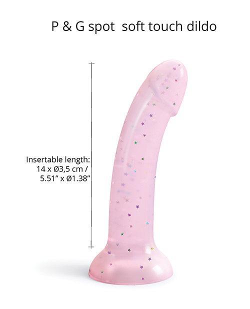 image of product,Love To Love Curved Suction Cup Dildolls Starlight - Pink - SEXYEONE