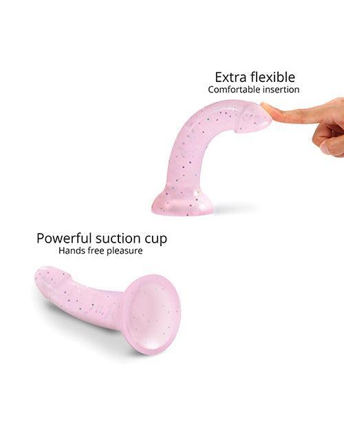image of product,Love To Love Curved Suction Cup Dildolls Starlight - Pink - SEXYEONE