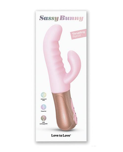 product image, Love to Love Sassy Bunny Thrusting G-Spot Rabbit - Baby Pink - SEXYEONE