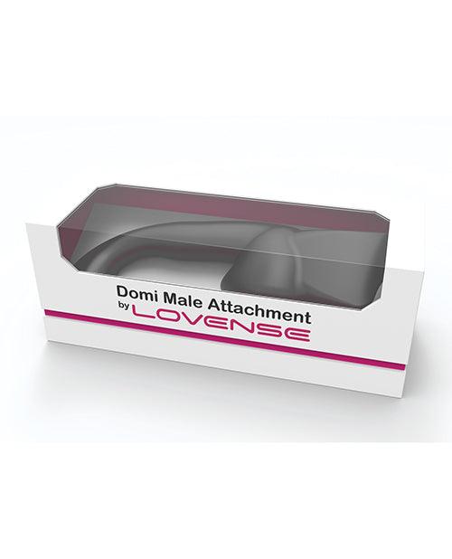 Lovense Domi Flexible Rechargeable Mini Wand Male Attachment - Black - SEXYEONE