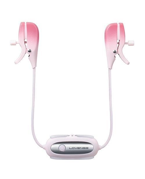 image of product,Lovense Gemini Vibrating Nipple Clamps - Pink - SEXYEONE