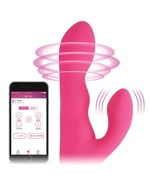 image of product,Lovense Nora Rotating Head Rabbit - Pink - SEXYEONE