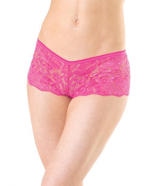 image of product,Low Rise Stretch Scallop Lace Booty Short - SEXYEONE 