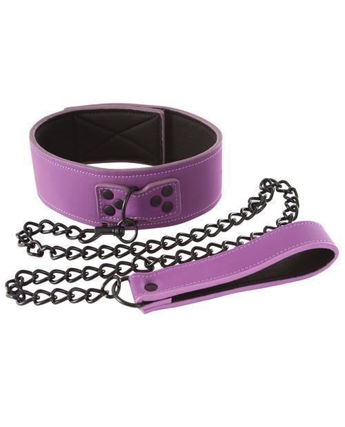image of product,Lust Bondage Collar - Purple - SEXYEONE 